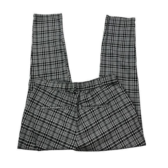 Hot Topic Womens Size Large L Black and White Plaid High Rise Pants 30"W x 28"I - Picture 15 of 16